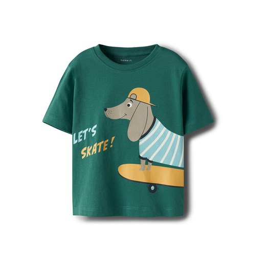 NAME IT T-Shirt Helge 13238145 Zielony Regular Fit ze sklepu MODIVO w kategorii T-shirty chłopięce - zdjęcie 182640425