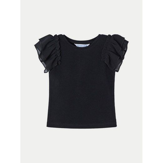 Mayoral T-Shirt 3013 Czarny Regular Fit ze sklepu MODIVO w kategorii Bluzki dziewczęce - zdjęcie 182640535