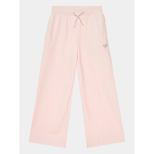 Guess Spodnie dresowe J4RQ16 KBXI2 Różowy Wide Leg ze sklepu MODIVO w kategorii Spodnie dziewczęce - zdjęcie 182640545