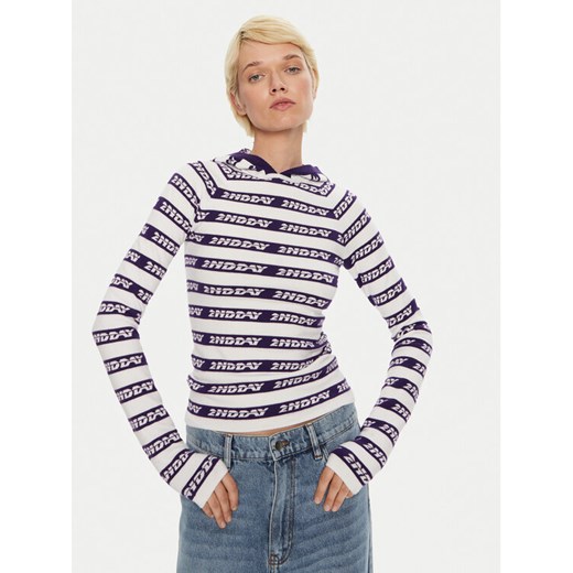 2NDDAY Sweter Conner 2245342404 Niebieski Slim Fit ze sklepu MODIVO w kategorii Swetry damskie - zdjęcie 182640549