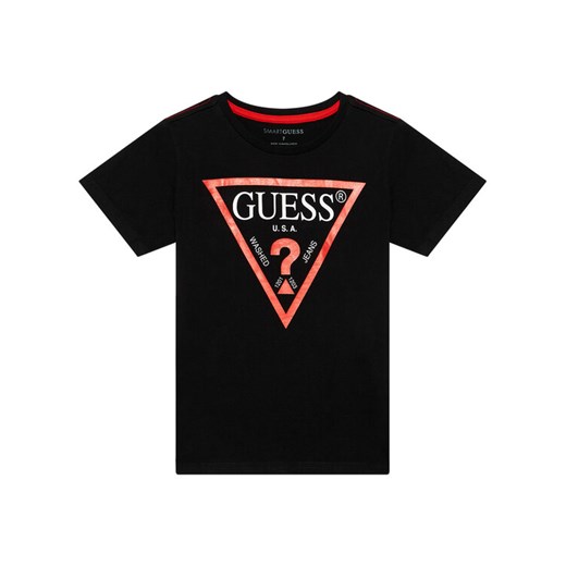 Guess T-Shirt N73I55 K8HM0 Czarny Regular Fit ze sklepu MODIVO w kategorii T-shirty chłopięce - zdjęcie 182640638