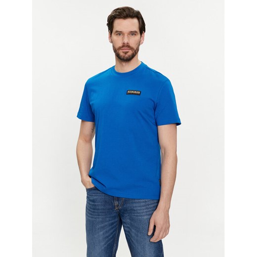 Napapijri T-Shirt Iaato NP0A4HFZ Niebieski Regular Fit ze sklepu MODIVO w kategorii T-shirty męskie - zdjęcie 182640657