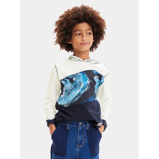 Desigual Bluza 23WBTK06 Écru Regular Fit ze sklepu MODIVO w kategorii Bluzy dziewczęce - zdjęcie 182640707