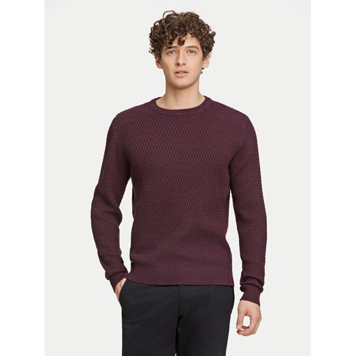 Lindbergh Sweter 30-804052 Brązowy Relaxed Fit ze sklepu MODIVO w kategorii Swetry męskie - zdjęcie 182640776
