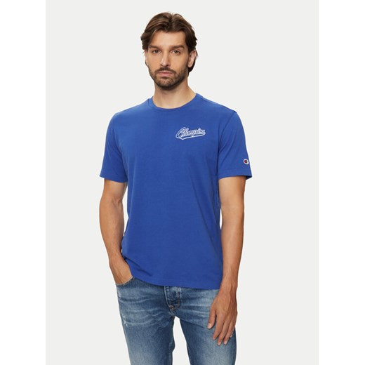 Champion T-Shirt 218526 Niebieski Regular Fit ze sklepu MODIVO w kategorii T-shirty męskie - zdjęcie 182640949