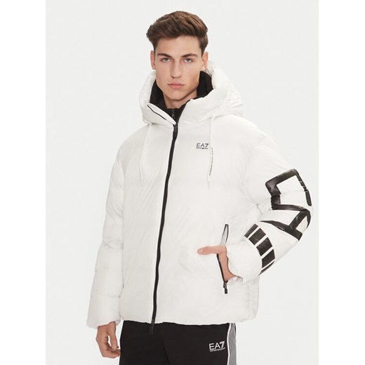 EA7 Emporio Armani Kurtka zimowa 6DPB19 PNGAZ 1100 Biały Regular Fit ze sklepu MODIVO w kategorii Kurtki męskie - zdjęcie 182640955
