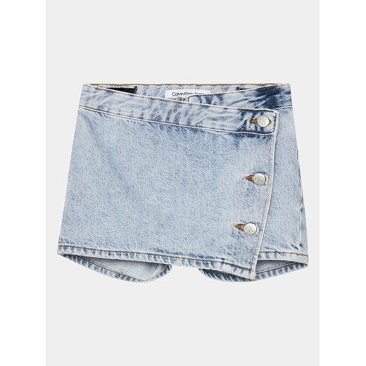 Calvin Klein Jeans Szorty jeansowe IG0IG02372 Niebieski Regular Fit ze sklepu MODIVO w kategorii Spodenki dziewczęce - zdjęcie 182641019