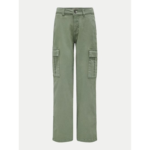 Kids ONLY Spodnie materiałowe Yarrow 15304049 Zielony Straight Fit ze sklepu MODIVO w kategorii Spodnie dziewczęce - zdjęcie 182641135