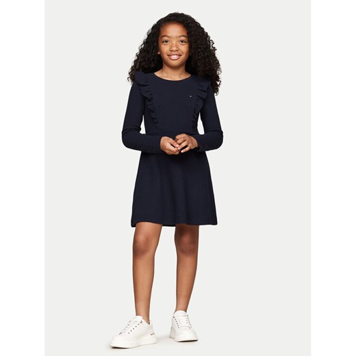 Tommy Hilfiger Sukienka codzienna KG0KG08021 Granatowy Regular Fit ze sklepu MODIVO w kategorii Sukienki dziewczęce - zdjęcie 182641175