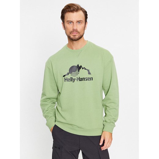Helly Hansen Bluza Yu Crew Sweater 2.0 53891 Zielony Regular Fit ze sklepu MODIVO w kategorii Bluzy męskie - zdjęcie 182641268