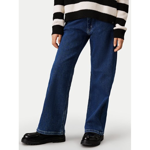 Calvin Klein Jeans Jeansy Authentic IG0IG02603 Niebieski Bootcut Fit ze sklepu MODIVO w kategorii Spodnie dziewczęce - zdjęcie 182641287