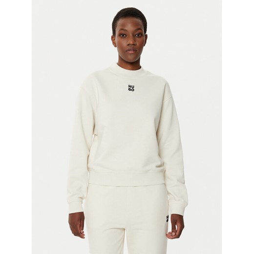 HUGO Bluza Daxandria 50527463 Beżowy Relaxed Fit ze sklepu MODIVO w kategorii Bluzy damskie - zdjęcie 182641309