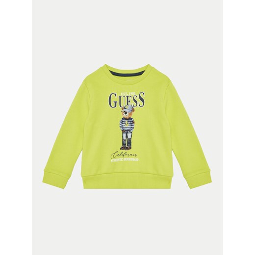 Guess Bluza N5RQ05 KAD74 Zielony Regular Fit ze sklepu MODIVO w kategorii Bluzy chłopięce - zdjęcie 182641386
