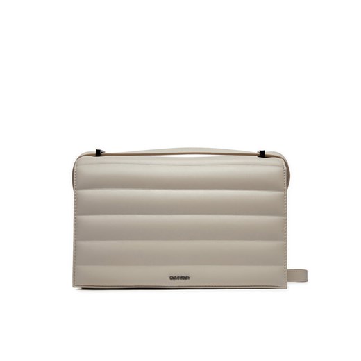 Calvin Klein Torebka Line Quilt Md Conv Shoulder Bag K60K612117 Szary ze sklepu MODIVO w kategorii Listonoszki - zdjęcie 182641397