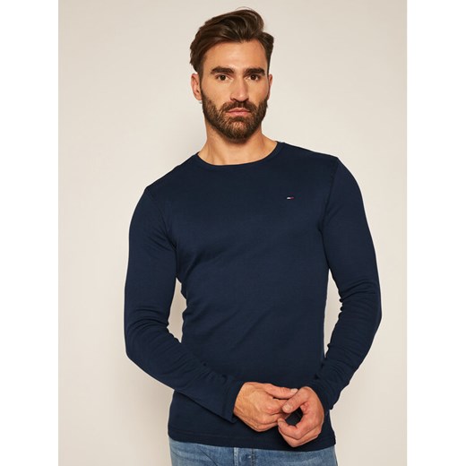 Tommy Jeans Longsleeve DM0DM04409 Granatowy Slim Fit ze sklepu MODIVO w kategorii T-shirty męskie - zdjęcie 182641438