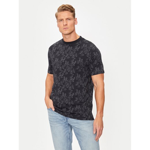 KARL LAGERFELD T-Shirt 755039 544224 Czarny Regular Fit ze sklepu MODIVO w kategorii T-shirty męskie - zdjęcie 182641449