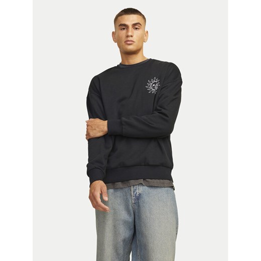 Jack&Jones Bluza Mystic 12257735 Czarny Relaxed Fit ze sklepu MODIVO w kategorii Bluzy męskie - zdjęcie 182641475