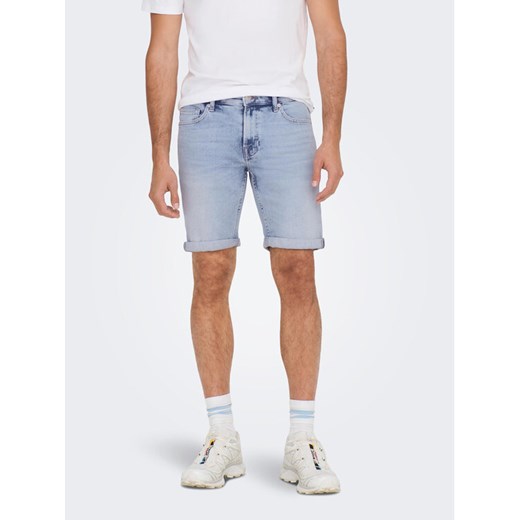 Only & Sons Szorty jeansowe 22025189 Niebieski Regular Fit ze sklepu MODIVO w kategorii Spodenki męskie - zdjęcie 182641589