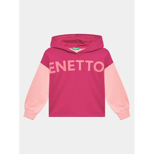 United Colors Of Benetton Bluza 3J68C202L Różowy Regular Fit ze sklepu MODIVO w kategorii Bluzy dziewczęce - zdjęcie 182641749