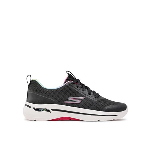Skechers Sneakersy Go Walk Arch Fit 124868/BKHP Czarny ze sklepu MODIVO w kategorii Buty sportowe damskie - zdjęcie 182641786