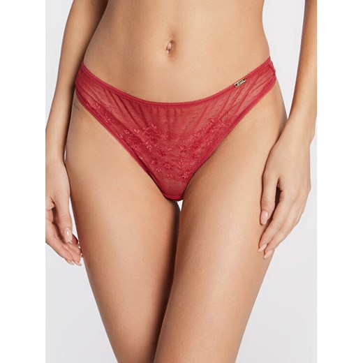 Gossard Stringi Glossies Lace 13006 Różowy ze sklepu MODIVO w kategorii Majtki damskie - zdjęcie 182641837