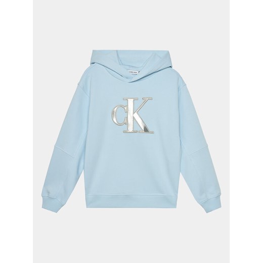 Calvin Klein Jeans Bluza Metallic Monogram IG0IG02298 Niebieski Regular Fit ze sklepu MODIVO w kategorii Bluzy chłopięce - zdjęcie 182641895