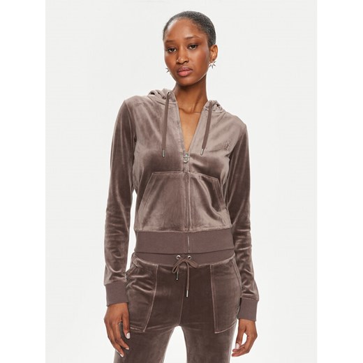 Juicy Couture Bluza Robertson JCAP176 Brązowy Slim Fit ze sklepu MODIVO w kategorii Bluzy damskie - zdjęcie 182641916
