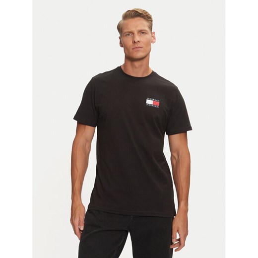 Tommy Jeans T-Shirt Essential Flag DM0DM20740 Czarny Slim Fit ze sklepu MODIVO w kategorii T-shirty męskie - zdjęcie 182641929