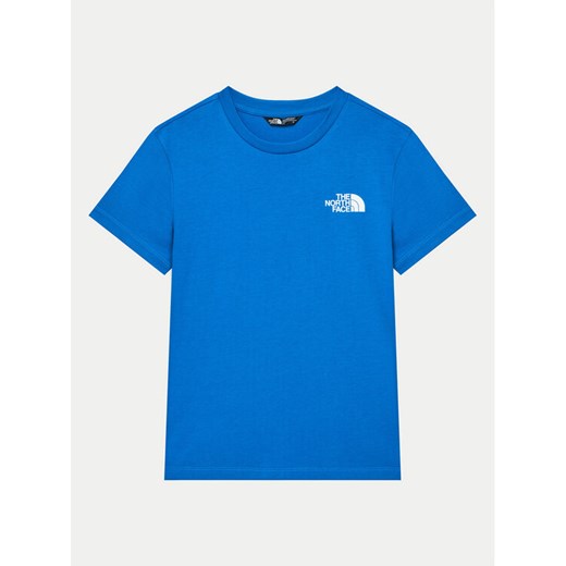 The North Face T-Shirt Simple Dome NF0A8DRP Niebieski Regular Fit ze sklepu MODIVO w kategorii T-shirty chłopięce - zdjęcie 182641946