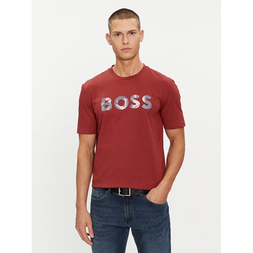 Boss T-Shirt Thompson 15 50513382 Czerwony Regular Fit ze sklepu MODIVO w kategorii T-shirty męskie - zdjęcie 182641975