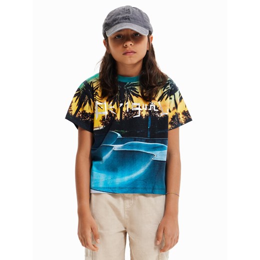 Desigual T-Shirt 23SBTK15 Granatowy Regular Fit ze sklepu MODIVO w kategorii Bluzki dziewczęce - zdjęcie 182641997