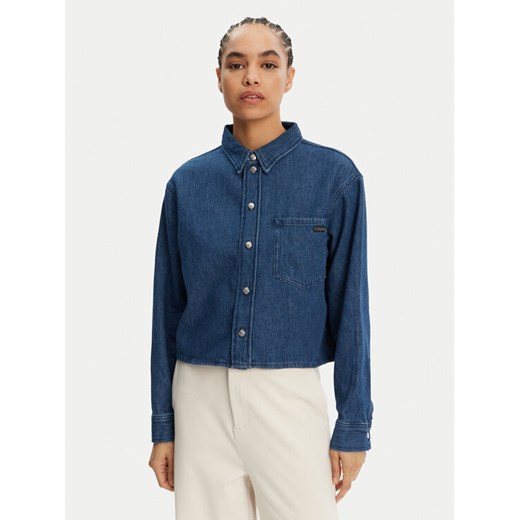 Calvin Klein Jeans Koszula jeansowa J20J225518 Granatowy Relaxed Fit ze sklepu MODIVO w kategorii Koszule damskie - zdjęcie 182642089