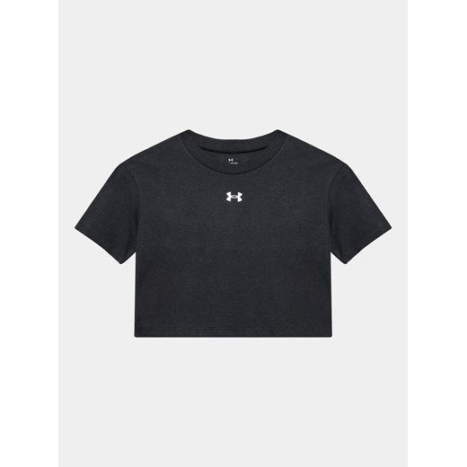 Under Armour T-Shirt Ua Crop Sportstyle Logo Ss 1380878 Czarny Loose Fit ze sklepu MODIVO w kategorii T-shirty chłopięce - zdjęcie 182642097