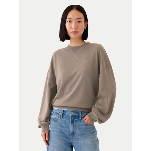 Gap Bluza 476351-09 Beżowy Regular Fit ze sklepu MODIVO w kategorii Bluzy damskie - zdjęcie 182642129
