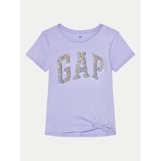 Gap T-Shirt 886009 Fioletowy Regular Fit ze sklepu MODIVO w kategorii Bluzki dziewczęce - zdjęcie 182642218