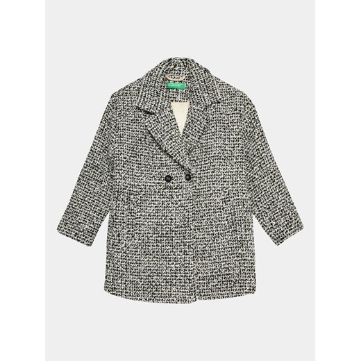 United Colors Of Benetton Płaszcz wełniany 2I20CN041 Szary Regular Fit ze sklepu MODIVO w kategorii Płaszcze dziewczęce - zdjęcie 182642228