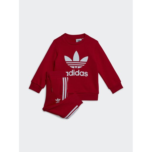 adidas Dres Crew Sweatshirt Set IB8665 Czerwony Regular Fit ze sklepu MODIVO w kategorii Dresy dla niemowlaka - zdjęcie 182642229