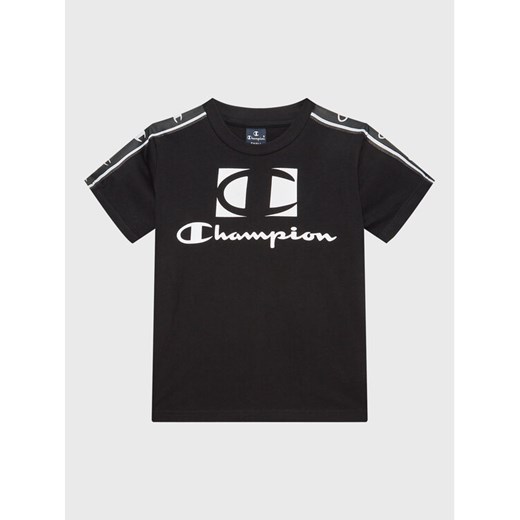 Champion T-Shirt 306326 Czarny Regular Fit ze sklepu MODIVO w kategorii T-shirty chłopięce - zdjęcie 182642259