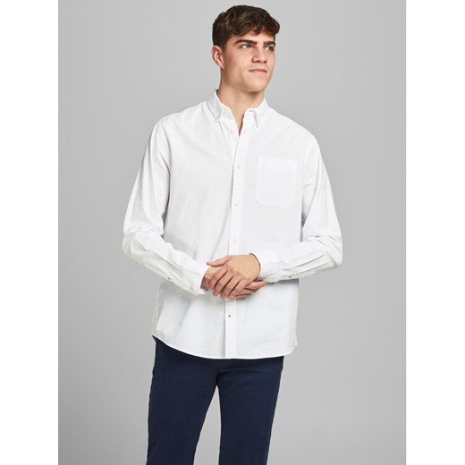 Jack&Jones Koszula 12182486 Biały Slim Fit ze sklepu MODIVO w kategorii Koszule męskie - zdjęcie 182642289