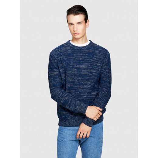 Sisley Sweter 117GT102V Granatowy Regular Fit ze sklepu MODIVO w kategorii Swetry męskie - zdjęcie 182642329
