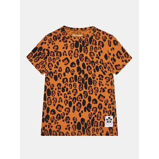 Mini Rodini T-Shirt Basic Leopard 1000000213 Brązowy Regular Fit ze sklepu MODIVO w kategorii T-shirty chłopięce - zdjęcie 182642367