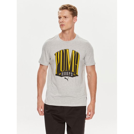 Puma T-Shirt TSA 624819 Szary Regular Fit ze sklepu MODIVO w kategorii T-shirty męskie - zdjęcie 182642399