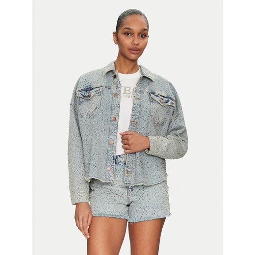 Guess Kurtka jeansowa W5GN90 D5LQ2 Niebieski Regular Fit ze sklepu MODIVO w kategorii Kurtki damskie - zdjęcie 182642508