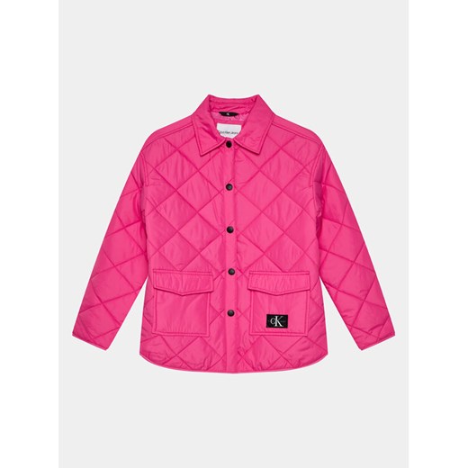 Calvin Klein Jeans Kurtka przejściowa IG0IG01814 Różowy Relaxed Fit ze sklepu MODIVO w kategorii Kurtki dziewczęce - zdjęcie 182642596