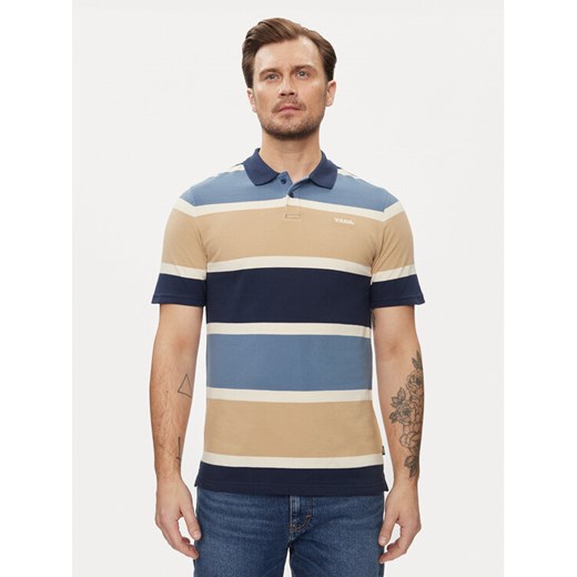 Vans Polo Halicrest Stripe Polo Ss VN000G3R Niebieski Regular Fit ze sklepu MODIVO w kategorii T-shirty męskie - zdjęcie 182642616