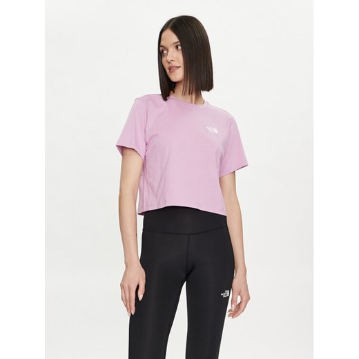 The North Face T-Shirt NF0A880N Różowy Regular Fit ze sklepu MODIVO w kategorii Bluzki damskie - zdjęcie 182642626