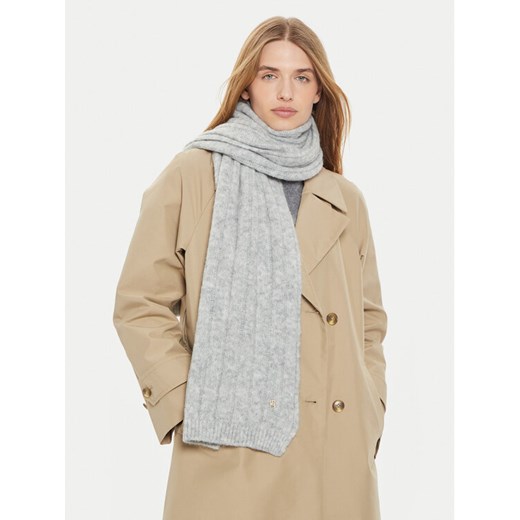 Tommy Hilfiger Szalik Timeless AW0AW16655 Szary ze sklepu MODIVO w kategorii Szaliki i chusty damskie - zdjęcie 182642637