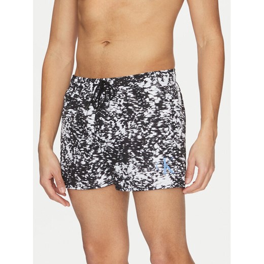 Calvin Klein Swimwear Szorty kąpielowe KM0KM01172 Szary Regular Fit ze sklepu MODIVO w kategorii Kąpielówki - zdjęcie 182642709