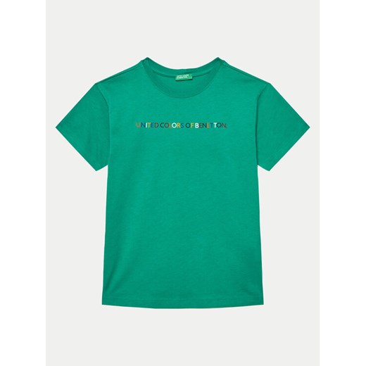 United Colors Of Benetton T-Shirt 3I1XC10JL Zielony Regular Fit ze sklepu MODIVO w kategorii T-shirty chłopięce - zdjęcie 182642786