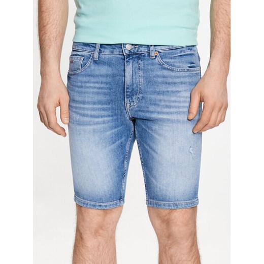 Boss Szorty jeansowe Delaware 50490005 Niebieski Slim Fit ze sklepu MODIVO w kategorii Spodenki męskie - zdjęcie 182642798